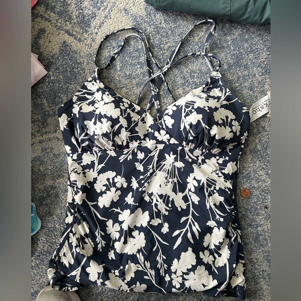 Bathing Suit top with wrap skirt cover up